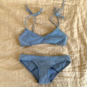 Lisa Marie Fernandez Black & White Bikini - Gingham Seersucker Size 2 Small / XS